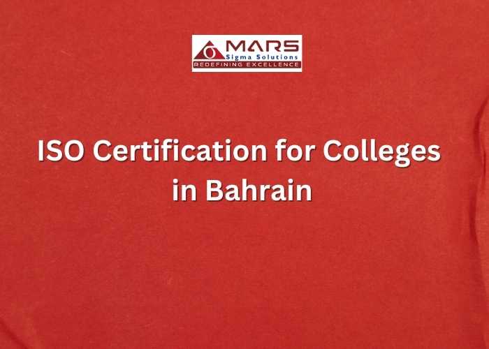 ISO 9001 certification for colleges in Bahrain